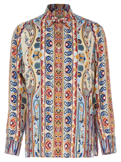 Etro Paisley Print Shirt In Brown