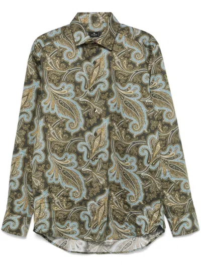 Etro Paisley-print Shirt In Black