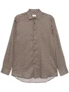 Etro Rome Printed Shirt Buttons In Green