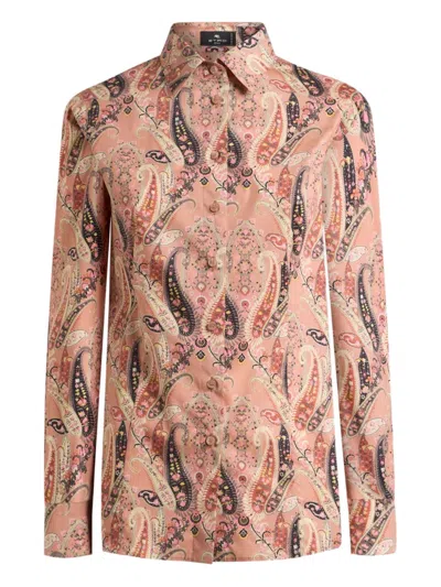 Etro Paisley-print Shirt In Pink