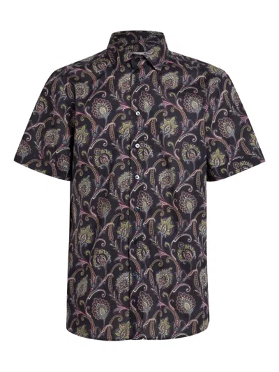 Etro Paisley Print Short-sleeve Shirt In Multi