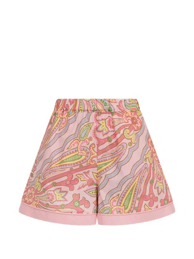 Etro Kids' Paisley-print Shorts In Multi