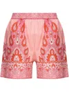 Etro Paisley-print Shorts In Pink