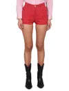 Etro Women Paisley Print Shorts In Red