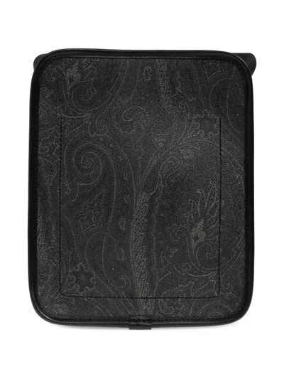 Etro Paisley-print Shoulder Bag In Black
