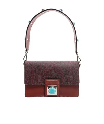 Etro Paisley-print Shoulder Bag In Red