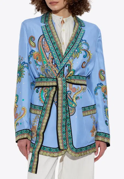 ETRO PAISLEY PRINT SILK KIMONO JACKET