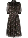Etro Paisley-print Silk Minidress In Schwarz