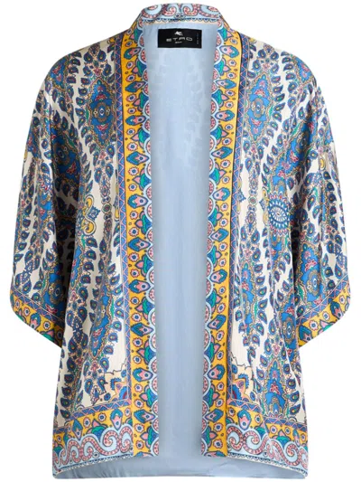 ETRO PAISLEY-PRINT SILK ROBE JACKET