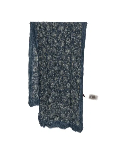 Etro Paisley-print Silk Scarf In Green