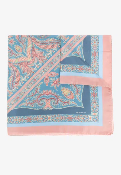 Etro Paisley Print Silk Scarf In Multi