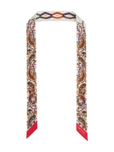 Etro Paisley-print Silk Scarf In Multi