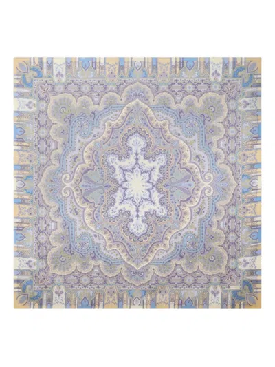 Etro Paisley-print Silk Scarf In Neutral