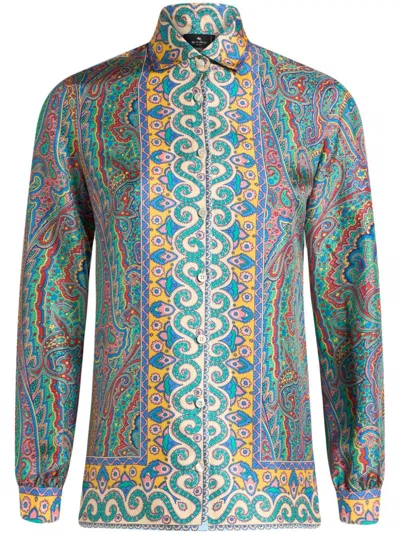 ETRO PAISLEY-PRINT SILK SHIRT