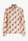 Etro Paisley Printed Silk Charmeuse Shirt In Multicolor