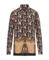 Etro All-over Patterned Long-sleeved Shirt In Nude