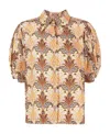 Etro Multicolor Printed Silk Shirt In Nude