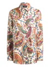 Etro Paisley-print Silk Shirt In White