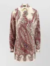 Etro Paisley Print Silk Shirt With Collared Neck In Multi