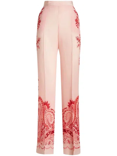 ETRO PAISLEY-PRINT SILK TROUSERS