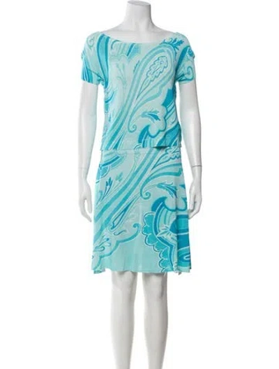 Pre-owned Etro Paisley Print Skirt Set In Blue