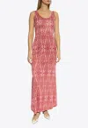 Etro Paisley Print Sleeveless Maxi Dress In Red