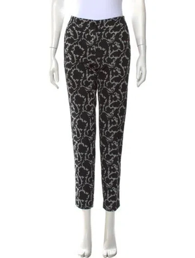Pre-owned Etro Paisley Print Straight Leg Pants In Black
