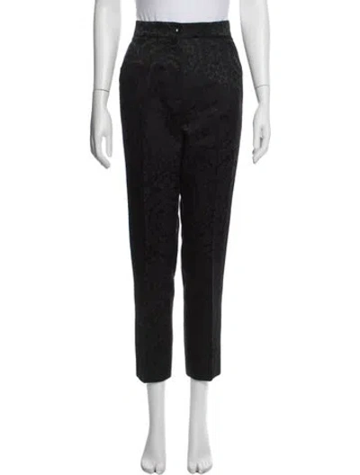 Pre-owned Etro Paisley Print Straight Leg Pants In Black