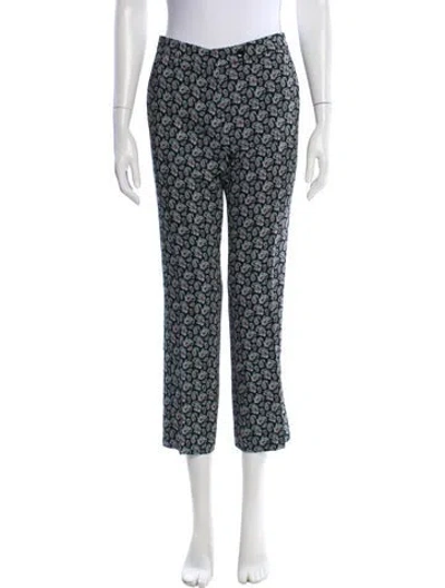 Pre-owned Etro Paisley Print Straight Leg Pants In Blue