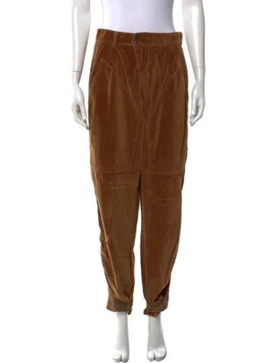 Pre-owned Etro Paisley Print Straight Leg Pants In Brown