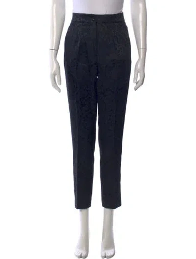 Pre-owned Etro Paisley Print Straight Leg Pants W/ Tags In Black