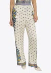 Etro Amebas Print Natural Pants For Women In Cream