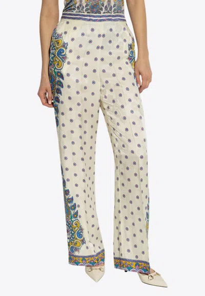 ETRO PAISLEY PRINT STRAIGHT-LEG PANTS