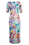 Etro Viscose Dress In Stampa F.do Blu