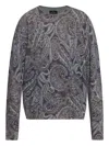 Etro Paisley Ribbed Wool Sweater In Multi