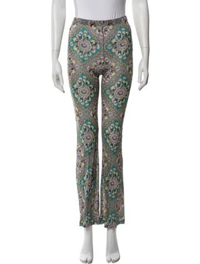 Pre-owned Etro Paisley Print Sweatpants In Gray