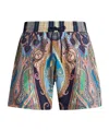 Etro Vibrant Paisley Pattern Boxer Swimsuit In Multicolor