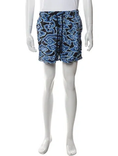 Pre-owned Etro Paisley Print Swim Trunks In Blue