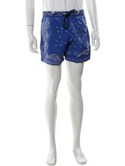 Pre-owned Etro Paisley Print Swim Trunks In Blue