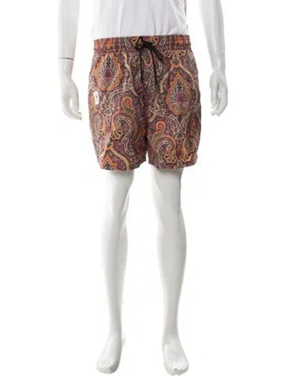 Pre-owned Etro Paisley Print Swim Trunks In Multi