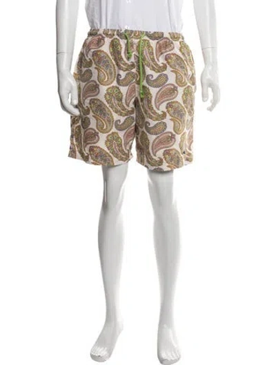 Pre-owned Etro Paisley Print Swim Trunks In Multi