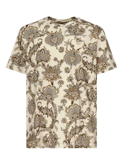 Etro Paisley-print T-shirt In Neutral