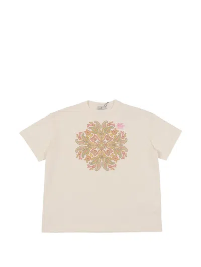 Etro Kids' Paisley Print T-shirt In Neutral