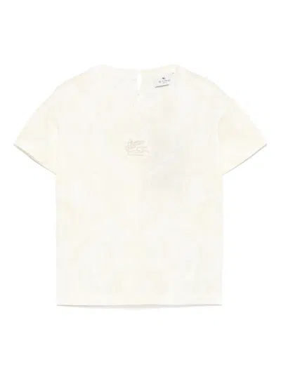 Etro Kids' Paisley-print T-shirt In White