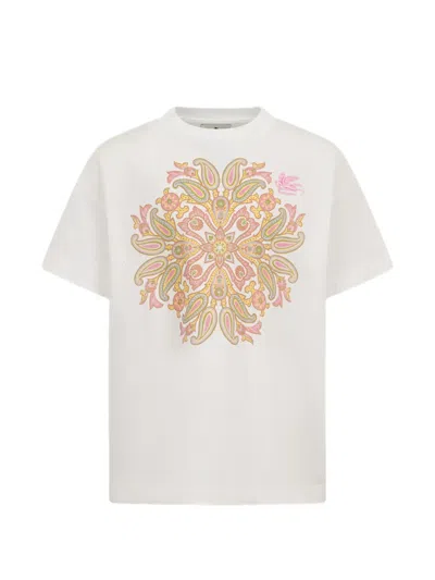 Etro Kids' Paisley-print T-shirt In White