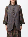 Etro Paisley Print Tailored Cotton-blend Waistcoat With Crew Neck In Multi