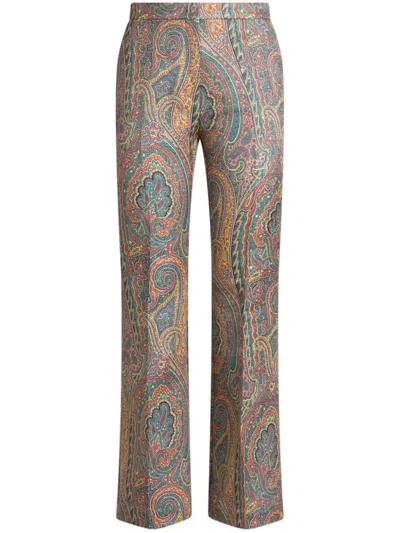 ETRO PAISLEY-PRINT TAILORED TROUSERS