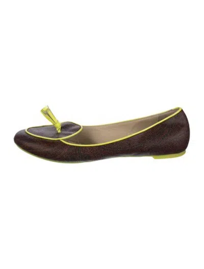 Pre-owned Etro Paisley Print Tassel Accents Flats In Brown