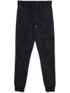 Etro Paisley Printed Drawstring Pants In Blue