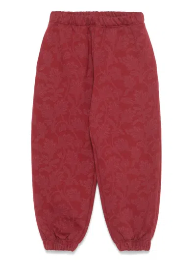 Etro Kids' Paisley-print Tracksuit Bottom In Bordeaux
